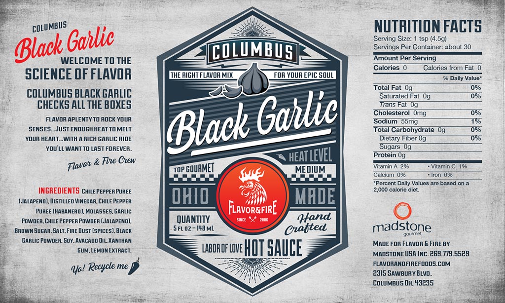 Flavor & Fire Black Garlic Hot Sauce